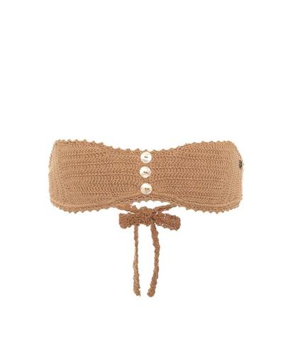 She Made Me Crochet-knit Bandeau Bikini Top