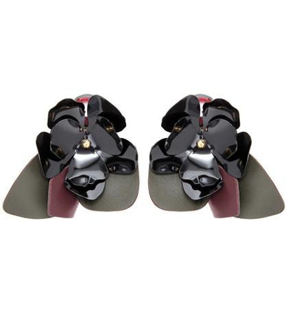 Jimmy Choo Leather And Resin Earrings