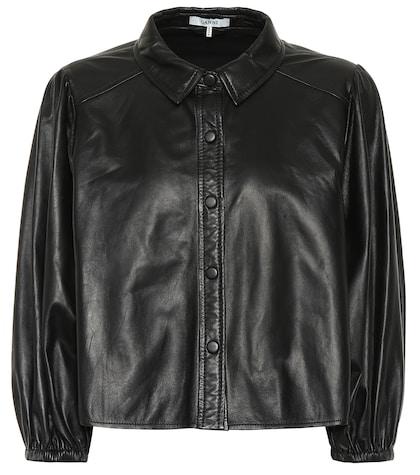 Ganni Leather Shirt