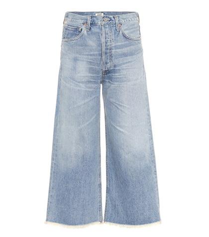 Le Specs Emma Wide-leg Cropped Jeans