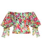 Caroline Constas Nella Off-the-shoulder Floral Top