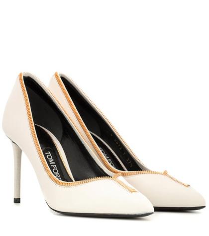 Tom Ford Leather Zip-up Pumps