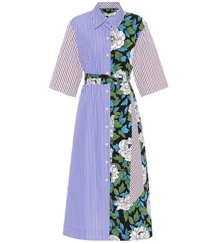 Diane Von Furstenberg Striped Cotton Shirt Dress