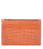 Versace Small Simple Embossed Leather Clutch