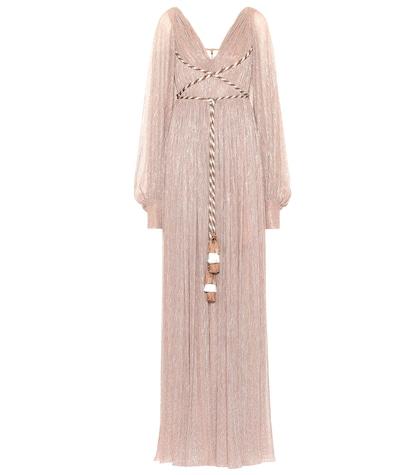 Peter Pilotto Pleated Metallic Gown