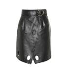 Self-portrait Faux Leather Wrap Skirt