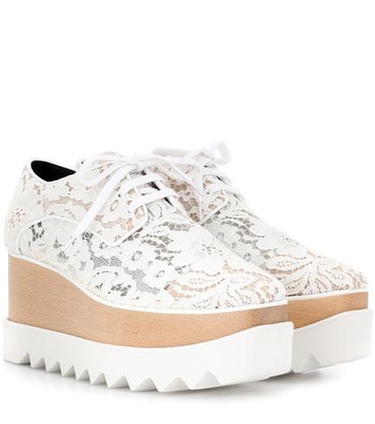 Grlfrnd Elyse Lace Platform Brogues