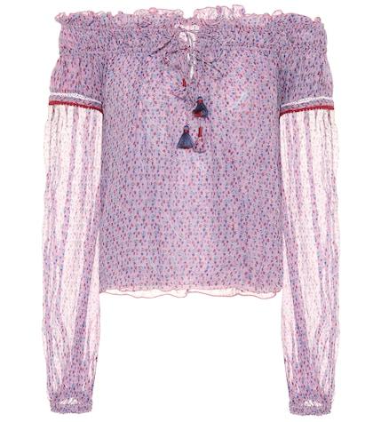 Wandler Clara Printed Chiffon Top