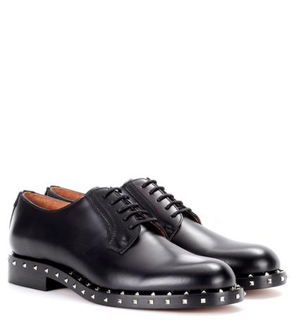 Brunello Cucinelli Valentino Garavani Embellished Leather Derby Shoes