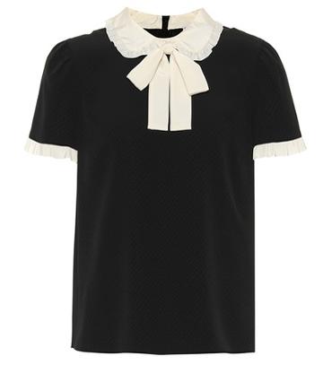 Redvalentino Silk-blend Crêpe Di Chine Top