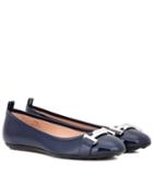 Tod's Double T Patent Leather Ballerinas