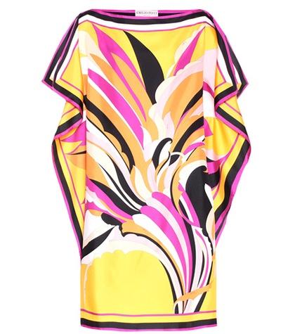Emilio Pucci Beach Printed Silk Kaftan