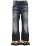 Dolce & Gabbana Sequin Embellished Wide-leg Jeans