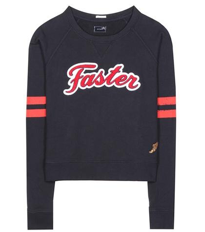 Mother Appliquéd Cotton-jersey Sweater