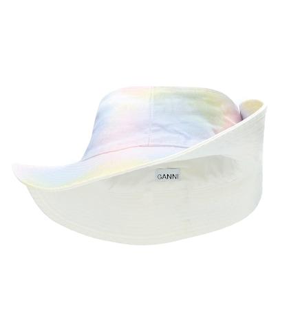 Ganni Tie-dye Denim Bucket Hat