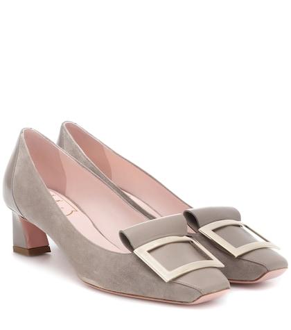 Roger Vivier Trompette Tongue 45 Suede Pumps