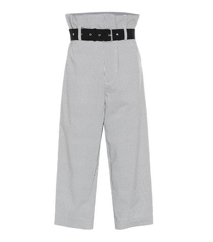 Plan C Checked High-rise Pants