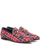 Gucci Jordaan Tweed Loafers