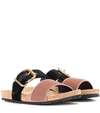 Prada Exclusive To Mytheresa.com – Velvet Sandals