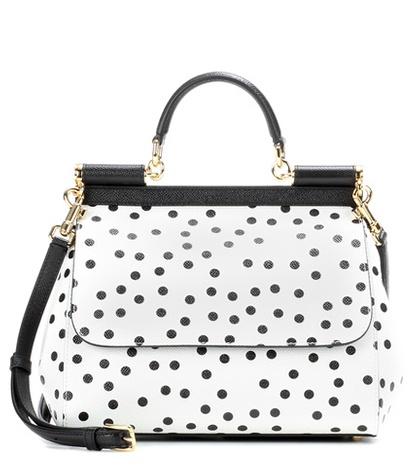 Mother Sicily Medium Polka-dotted Leather Shoulder Bag