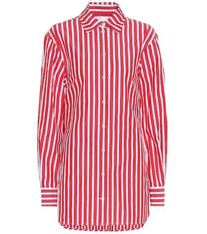 Victoria Beckham Striped Cotton Poplin Shirt