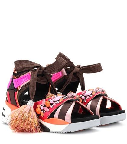 Fendi Somewhere Embellished Sandals
