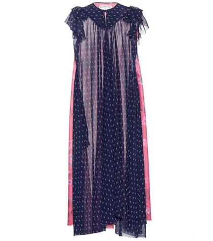 Balenciaga Printed Crêpe Midi Dress