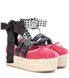 Saint Laurent Velvet Platform Espadrilles