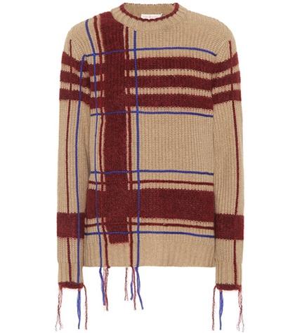 Tory Burch Eden Plaid Wool-blend Sweater