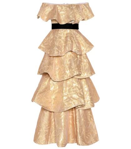 Huishan Zhang Brocade Silk Dress
