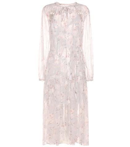 Balenciaga Stranded Garland Floral-printed Silk Dress