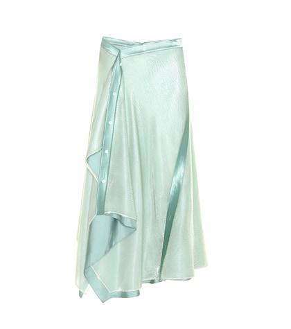Roger Vivier Mallory Asymmetric Silk-blend Skirt