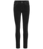 Jimmy Choo Maria Velvet High-rise Skinny Jeans