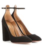 Aquazzura Alix 105 Suede Pumps