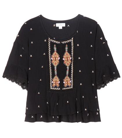 Velvet Alasdair Embroidered Cotton Top
