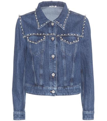 Miu Miu Embellished Denim Jacket