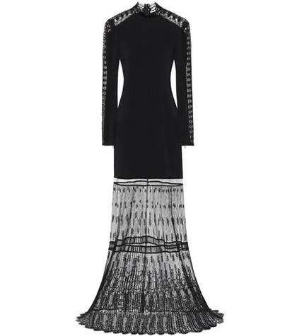 Stella Mccartney Crêpe And Tulle Gown
