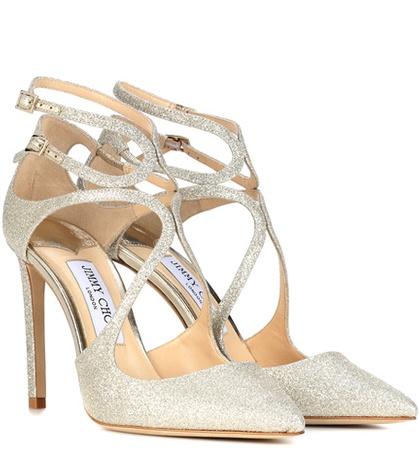 Jimmy Choo Lancer 100 Glitter Pumps