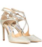 Jimmy Choo Lancer 100 Glitter Pumps