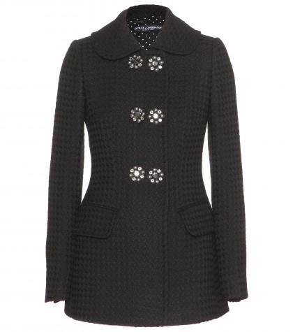 Dolce & Gabbana Embellished Wool Coat