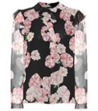 Giambattista Valli Floral Silk-crêpe Blouse