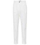 Dolce & Gabbana High-rise Straight Wool-blend Pants