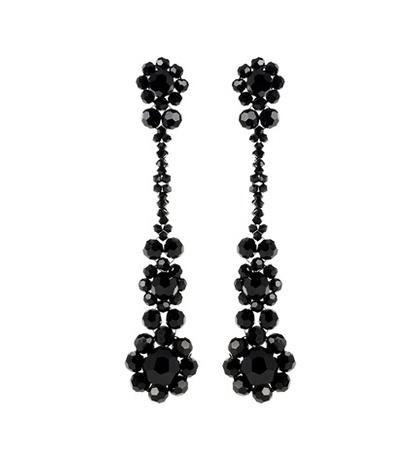 3x1 Crystal Flower Drop Earrings
