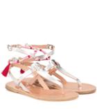 Lemlem X Ancient Greek Sandals Metallic Leather Sandals