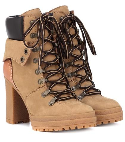 Gucci Claudia Nubuck Ankle Boots