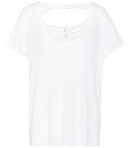 Prada Distressed Cotton Jersey T-shirt