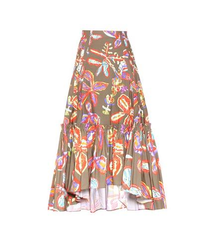 Peter Pilotto Printed Cotton Skirt