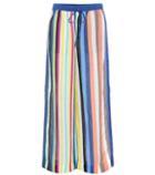 Diane Von Furstenberg Striped Linen-blend Trousers