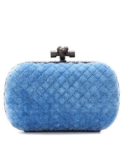 Bottega Veneta Knot Cotton And Snakeskin Clutch