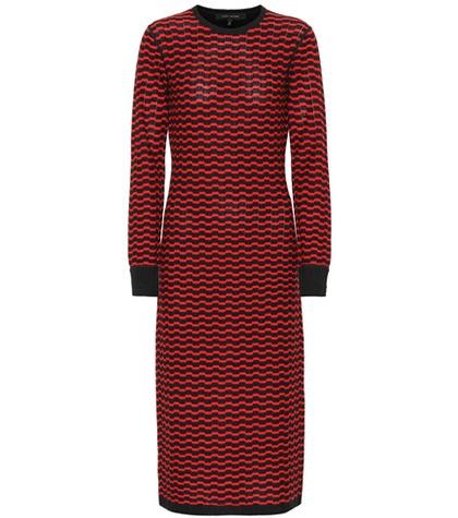 Stella Mccartney Zigzag Stripe Merino Wool Dress